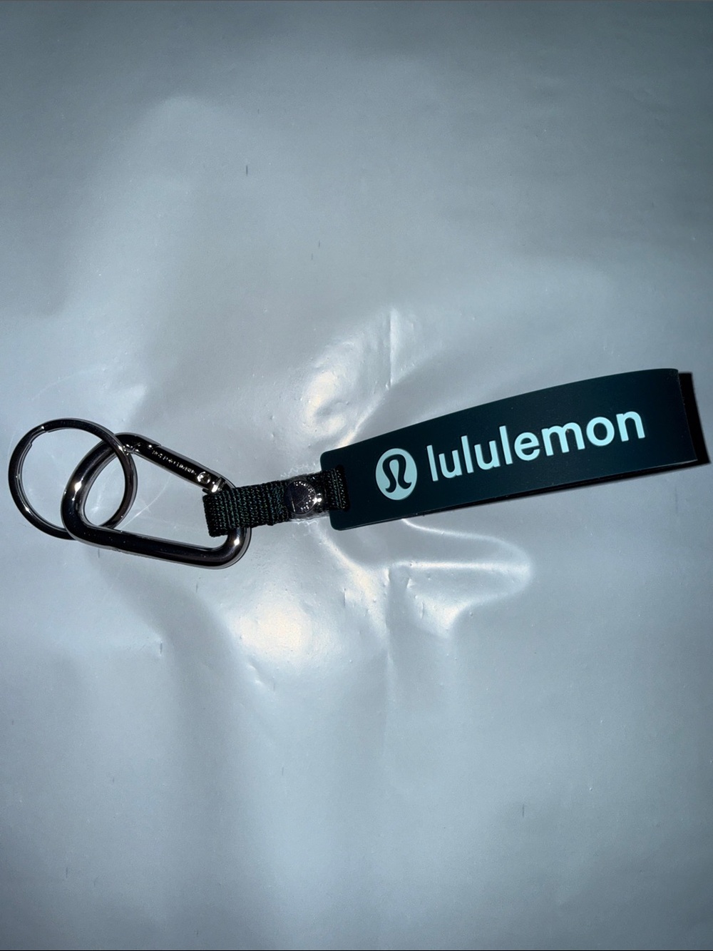 Lululemon silicone keychain